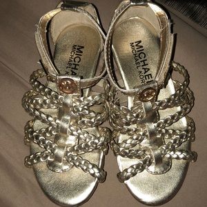 Gold Michael Kors toddler sandals
